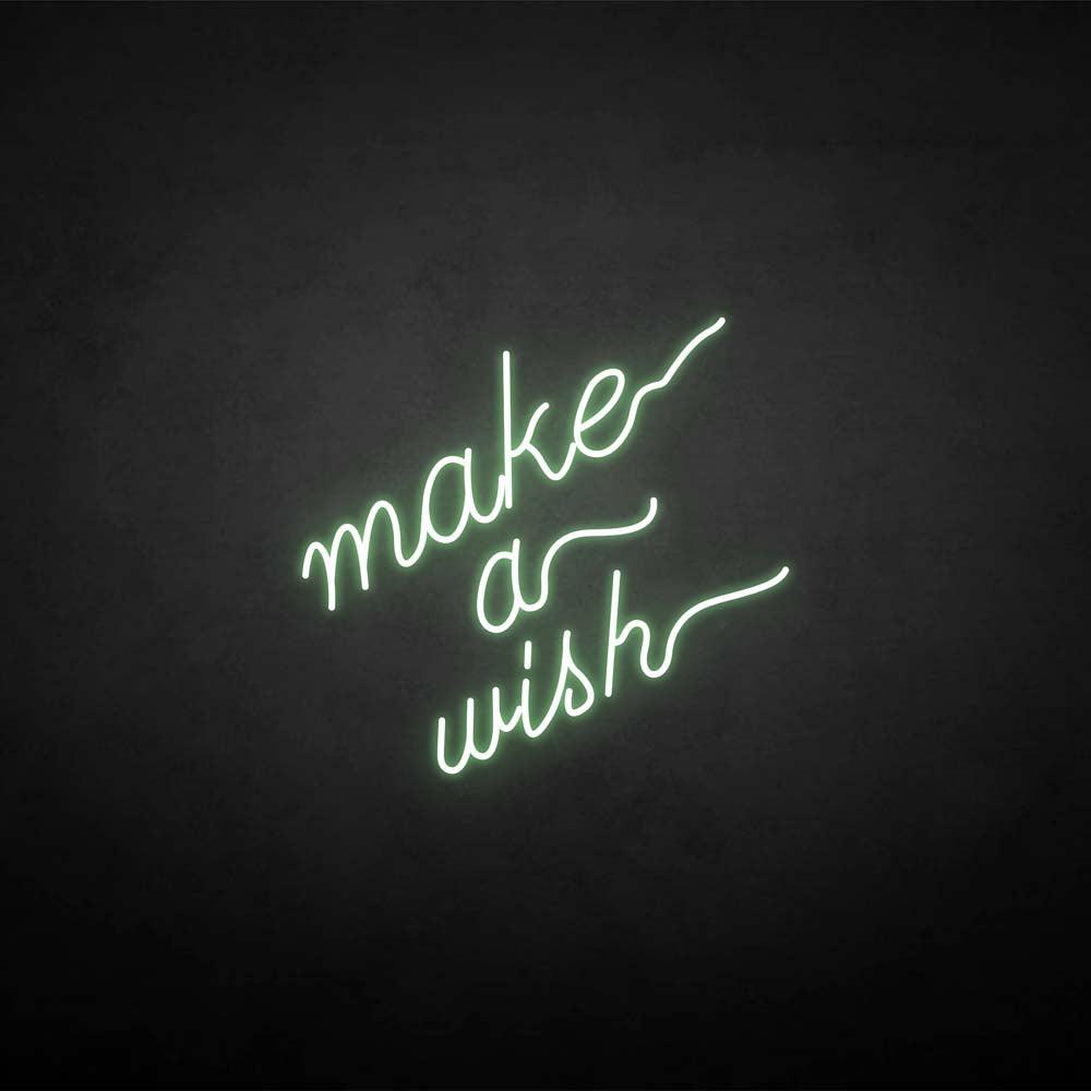 'make a wish' neon sign