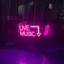 'Live music' neon sign - VINTAGE SIGN