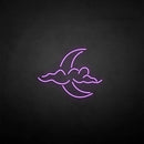 'Cloud and moon' neon sign - VINTAGE SIGN