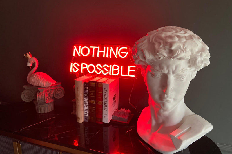 'Nothing is impossible' neon sign - VINTAGE SIGN
