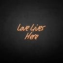 'Love lives here' neon sign - VINTAGE SIGN