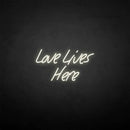 'Love lives here' neon sign - VINTAGE SIGN
