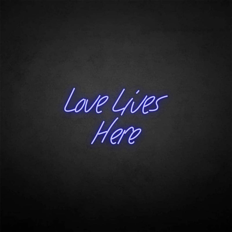 'Love lives here' neon sign - VINTAGE SIGN