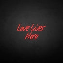 'Love lives here' neon sign - VINTAGE SIGN