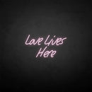 'Love lives here' neon sign - VINTAGE SIGN