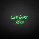 'Love lives here' neon sign - VINTAGE SIGN