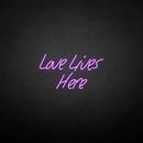 'Love lives here' neon sign - VINTAGE SIGN