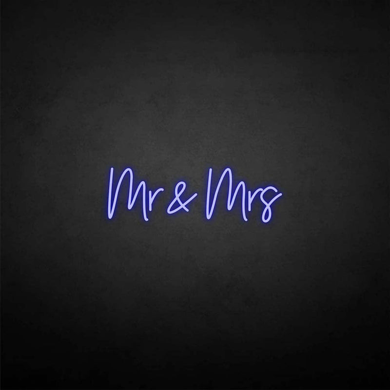 Enseigne au néon 'Mr&Mme'