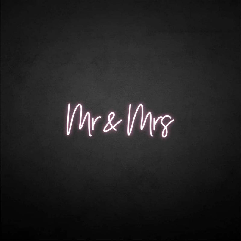 Enseigne au néon 'Mr&Mme'