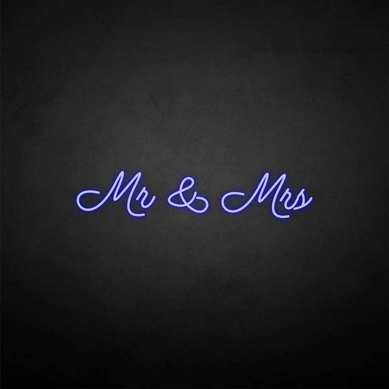 'Mr & Mrs2' neon sign