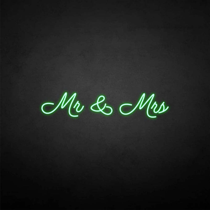 'Mr & Mrs2' neon sign