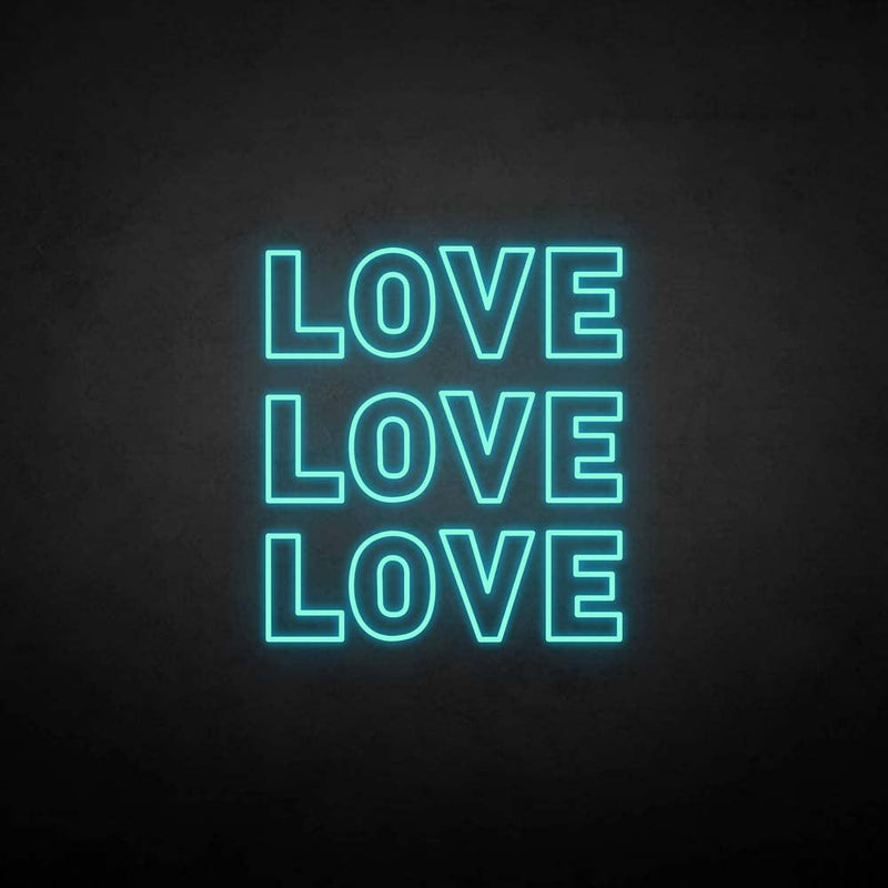 'Love3' neon sign