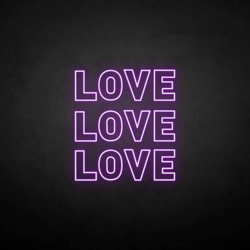 'Love3' neon sign