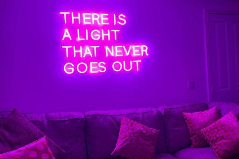 'There is a light that never goes out' neon sign - VINTAGE SIGN