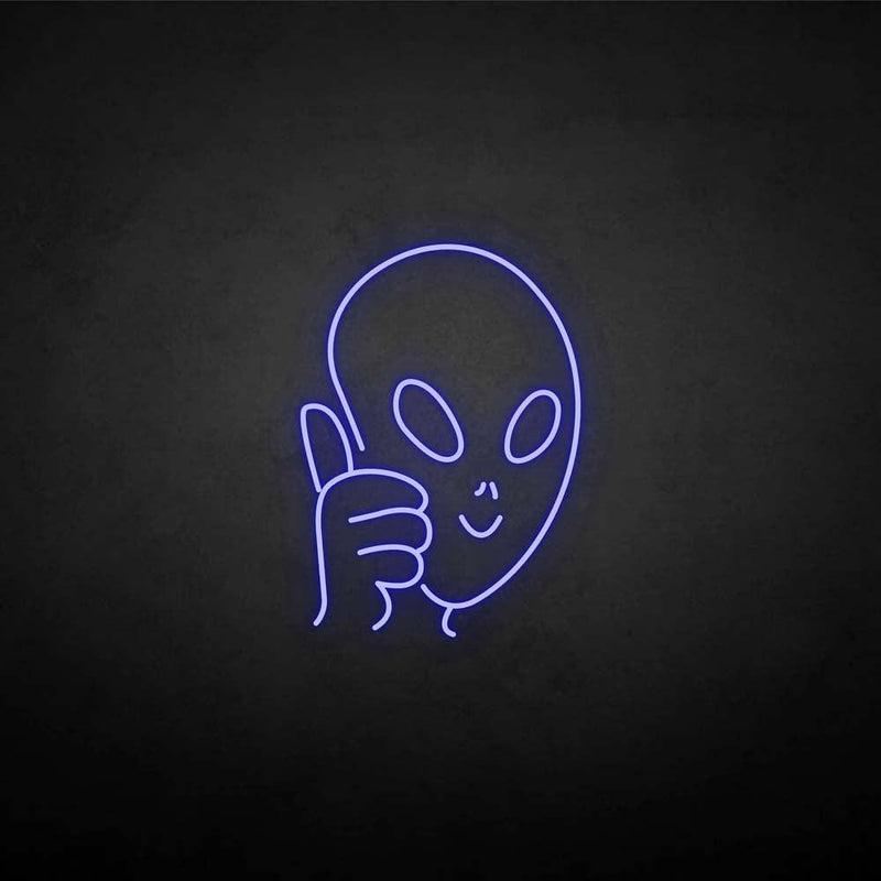 'Saucer man' neon sign